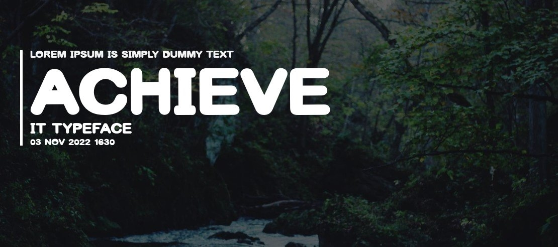 Achieve It Font