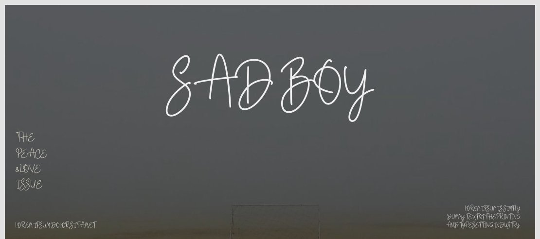 sad boy Font