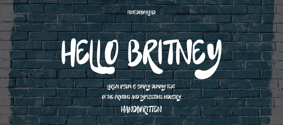 Hello Britney Font