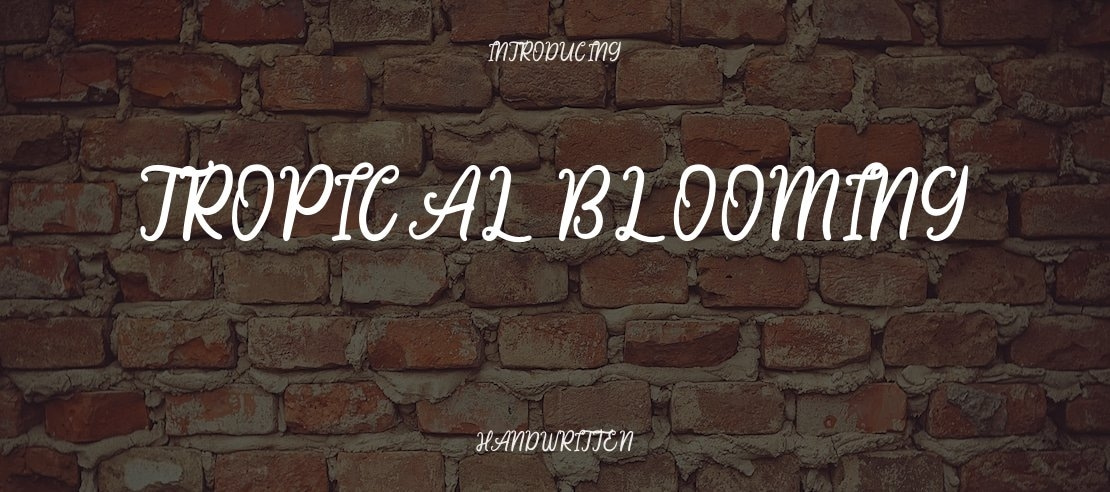 Tropical Blooming Font