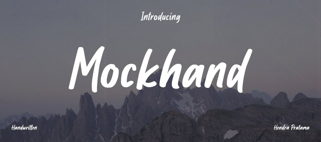Mockhand Font