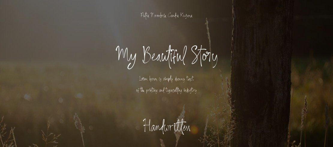 My Beautiful Story Font