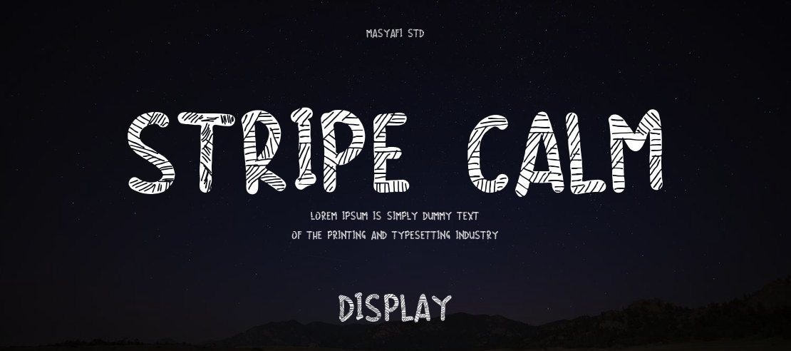 Stripe Calm Font