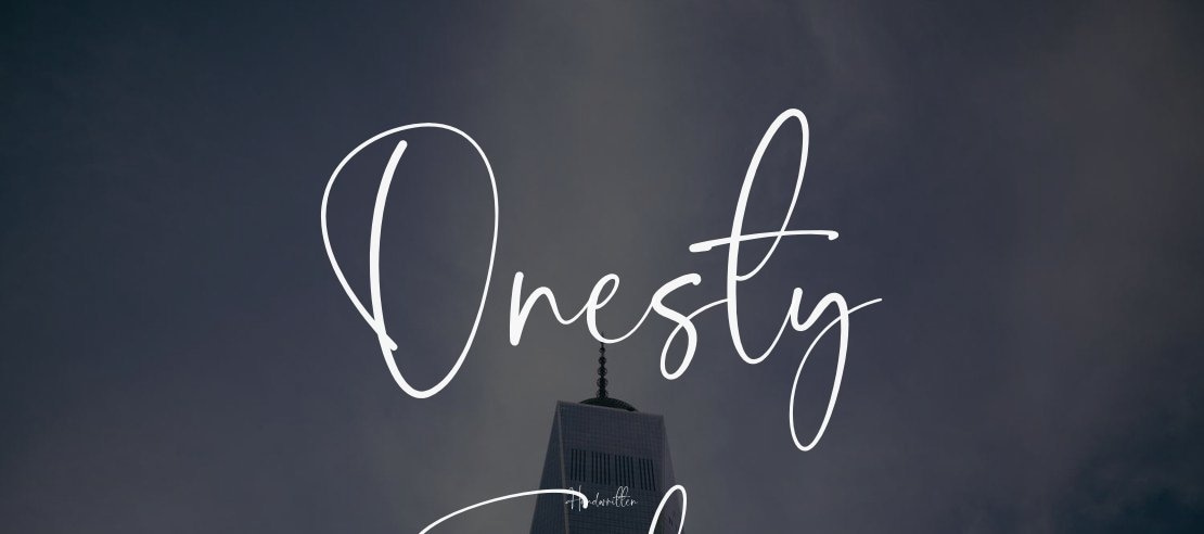 Onesty Signature Font