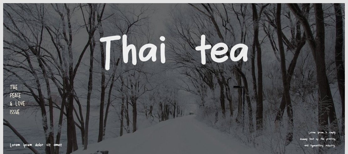 Thai tea Font