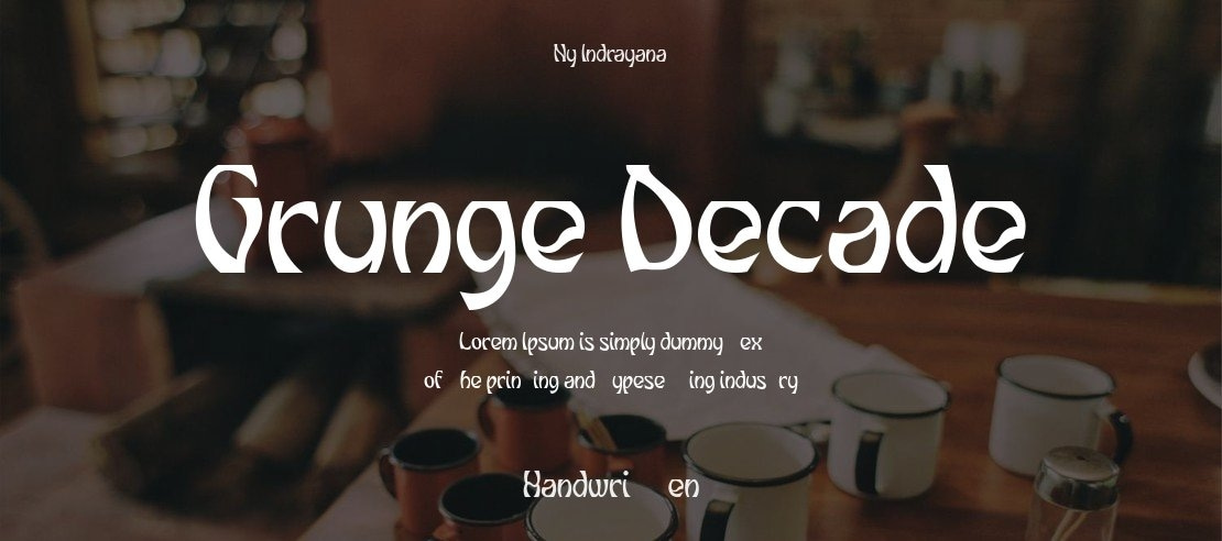 Grunge Decade Font