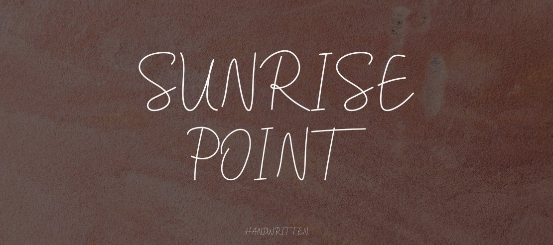 Sunrise Point Font