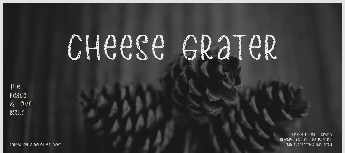 Cheese Grater Font