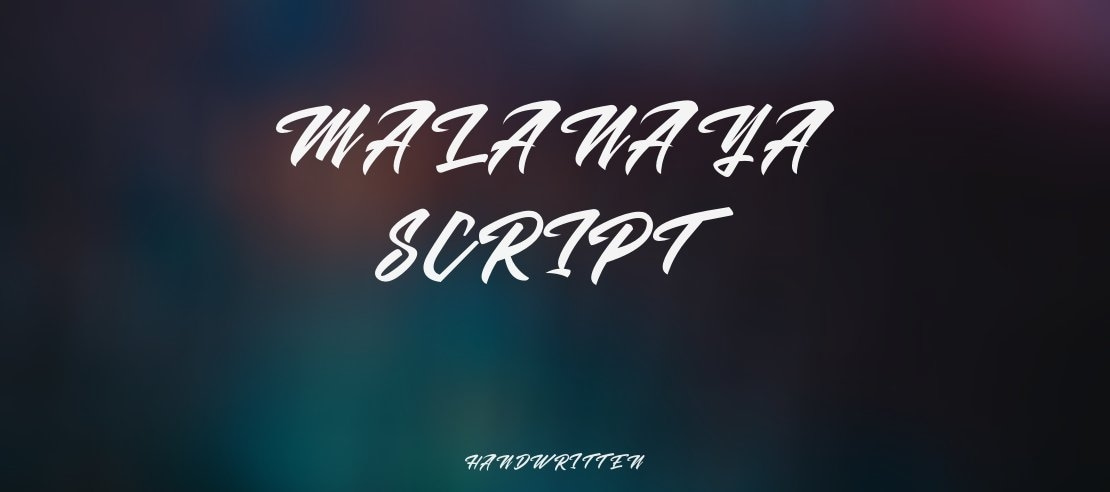 Malanaya Script Font