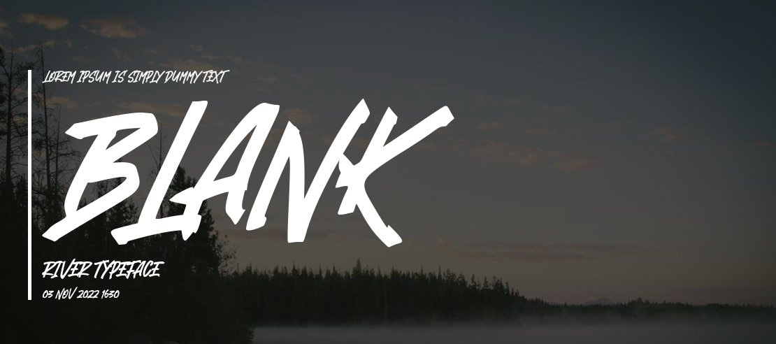 Blank River Font