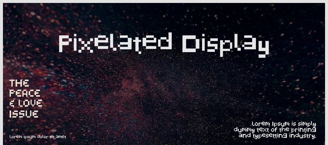 Pixelated Display Font