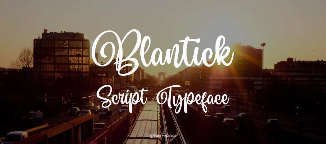 Blantick Script Font