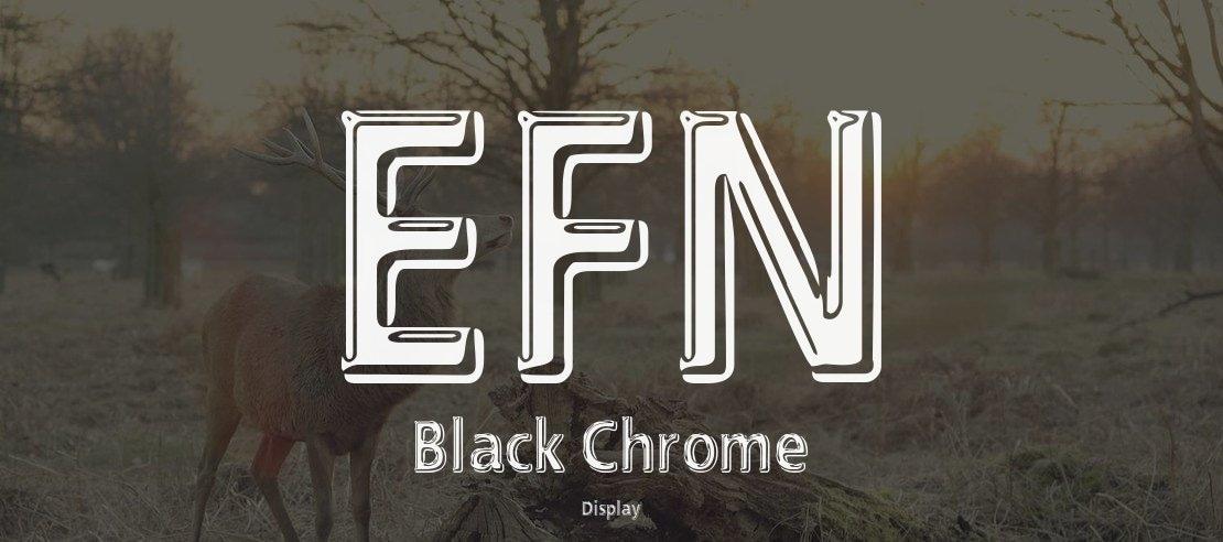 EFN Black Chrome Font