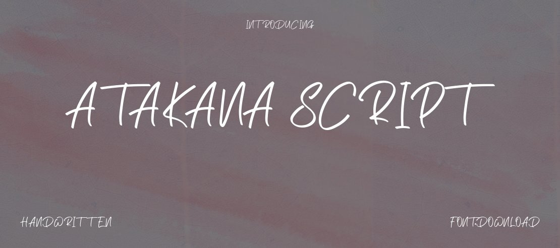 Atakana Script Font