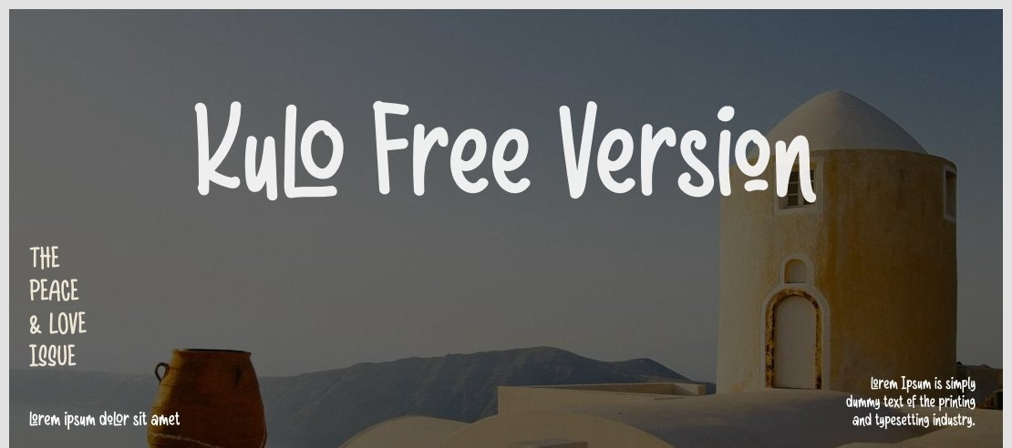 Kulo Free Version Font