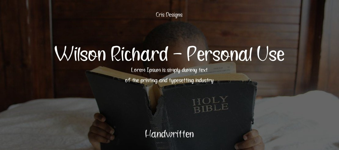 Wilson Richard - Personal Use Font