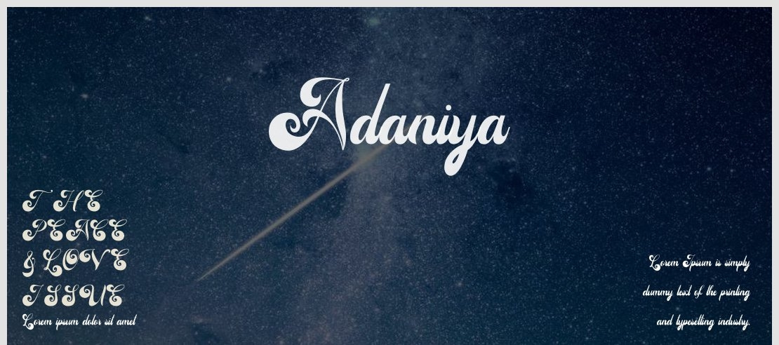 Adaniya Font