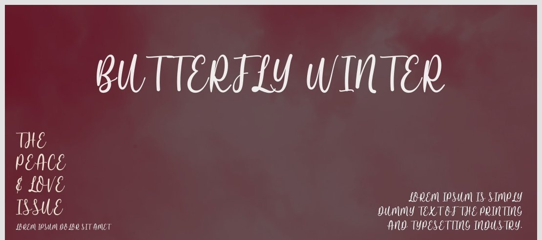 Butterfly Winter Font