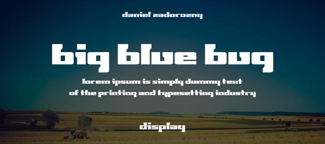 Big Blue Bug Font Family