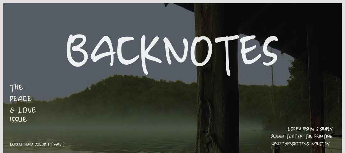 Backnotes Font