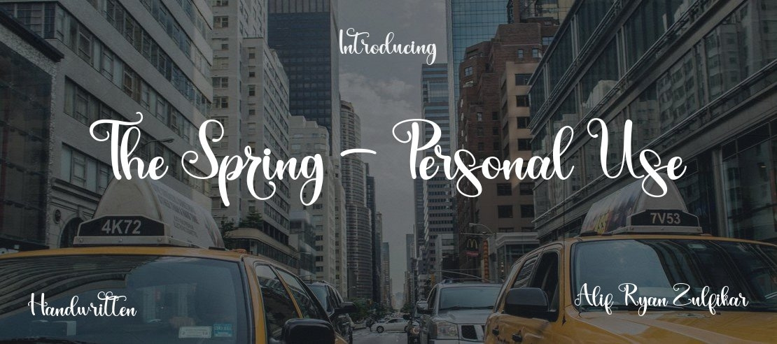 The Spring - Personal Use Font