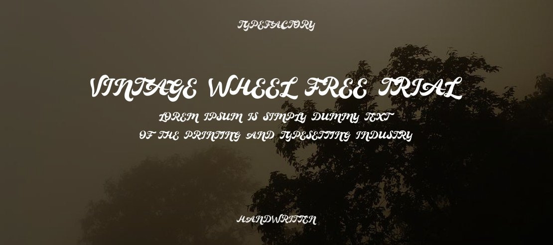 Vintage Wheel Free Trial Font