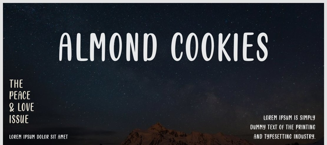 Almond Cookies Font