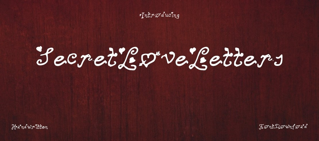 SecretLoveLetters Font