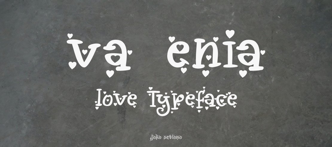 vallenia love Font Family