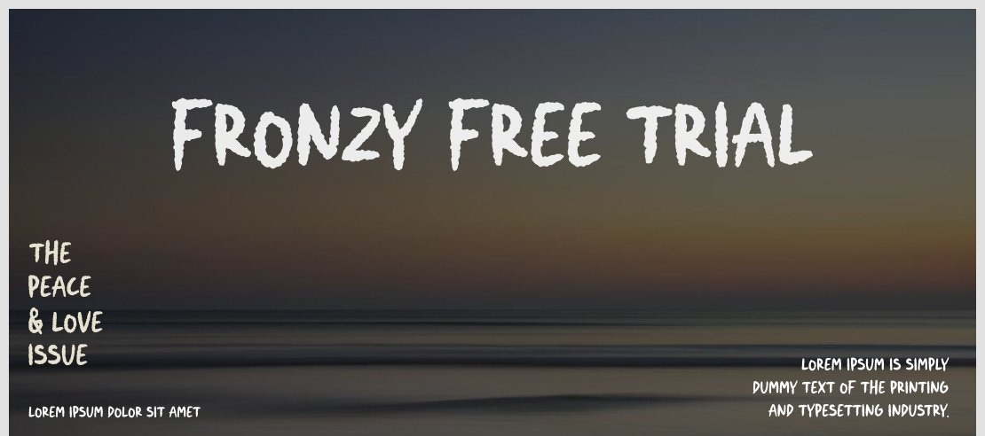 Fronzy Free Trial Font