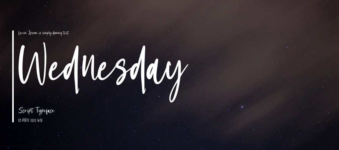 Wednesday Script Font