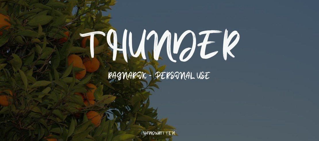 Thunder Ragnarok - Personal Use Font