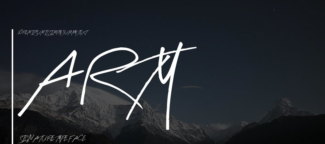 Arty Signature Font