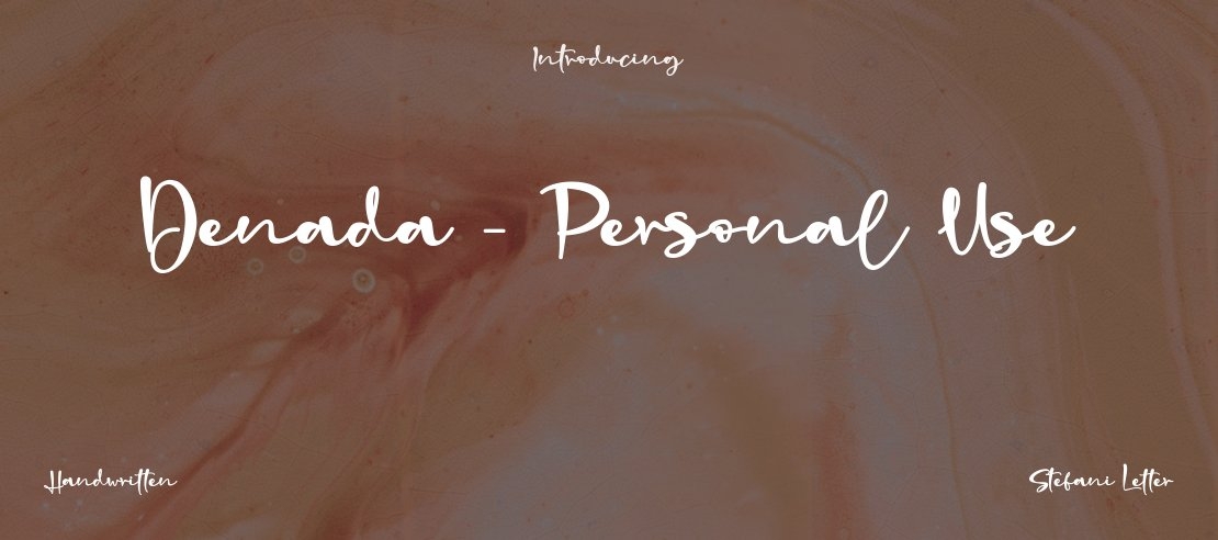 Denada - Personal Use Font
