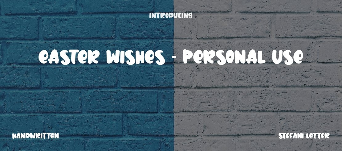 Easter Wishes - Personal Use Font