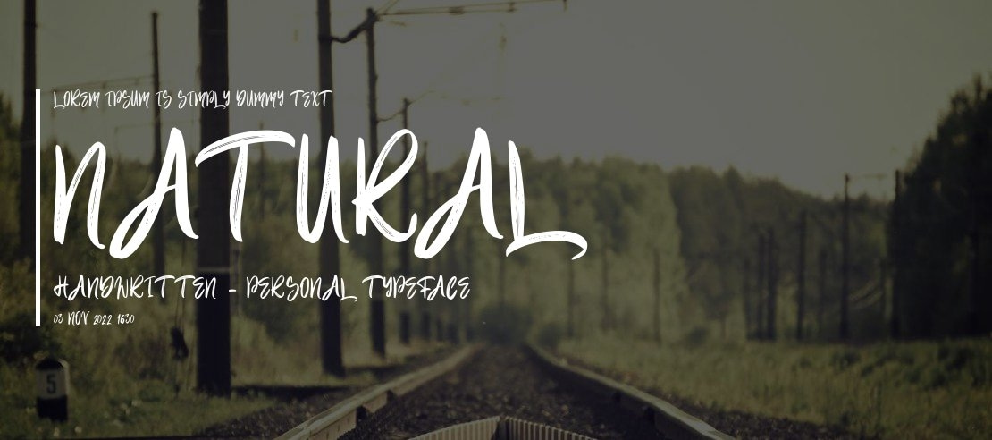 Natural Handwritten - Personal Font