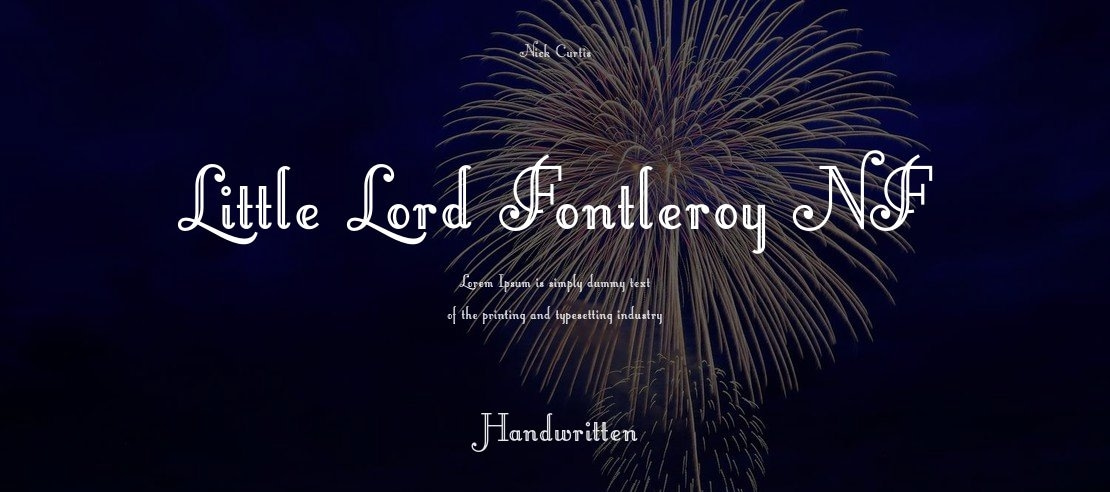 Little Lord Fontleroy NF Font