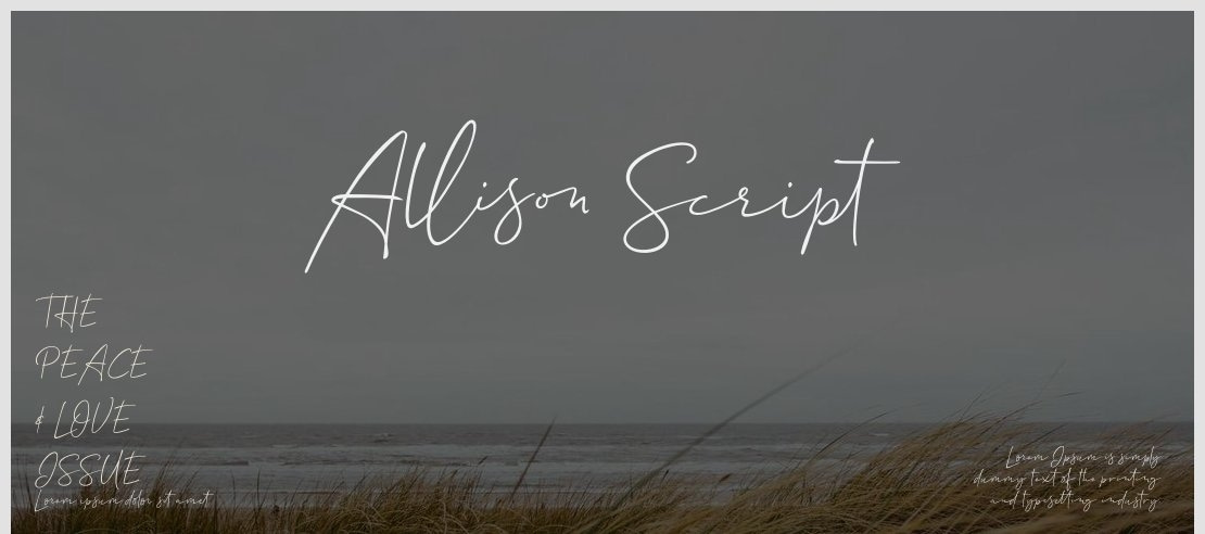 Allison Script Font