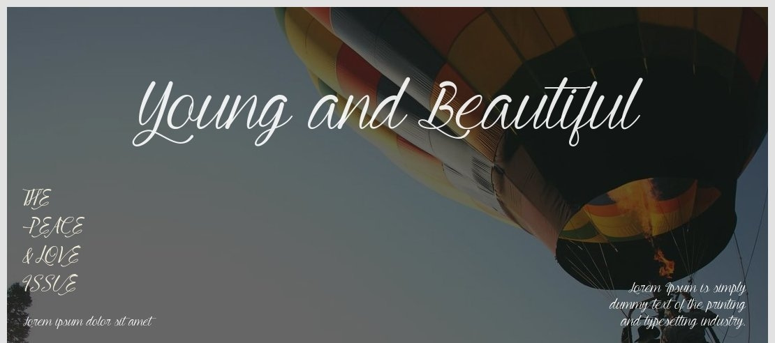 Young and Beautiful Font