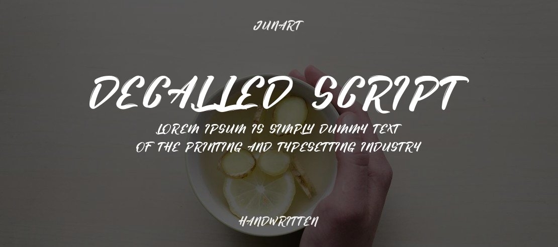 decalled script Font