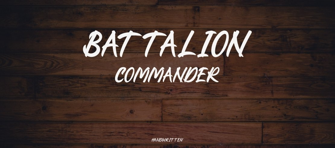 Battalion Commander Font Family