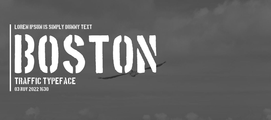 Boston Traffic Font