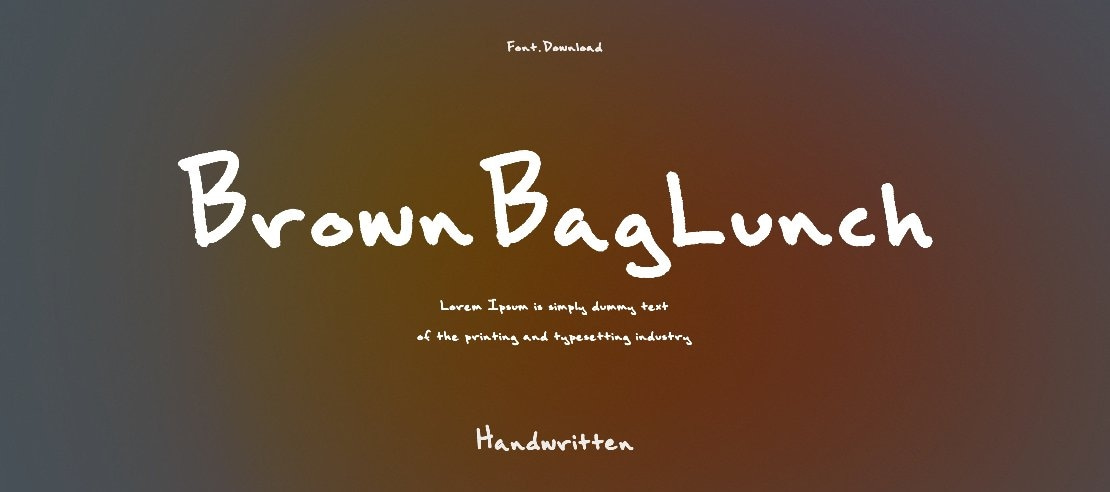 BrownBagLunch Font