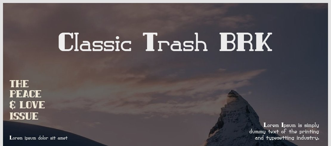 Classic Trash BRK Font Family