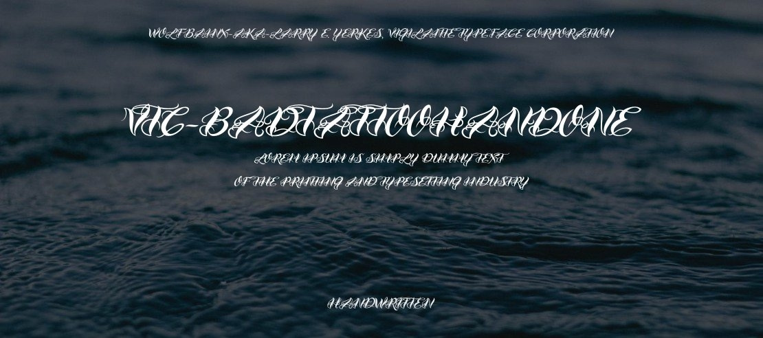 VTC-BadTattooHandOne Font