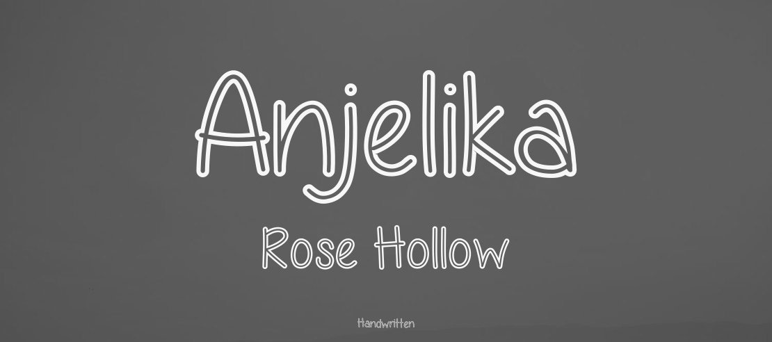 Anjelika Rose Hollow Font Family