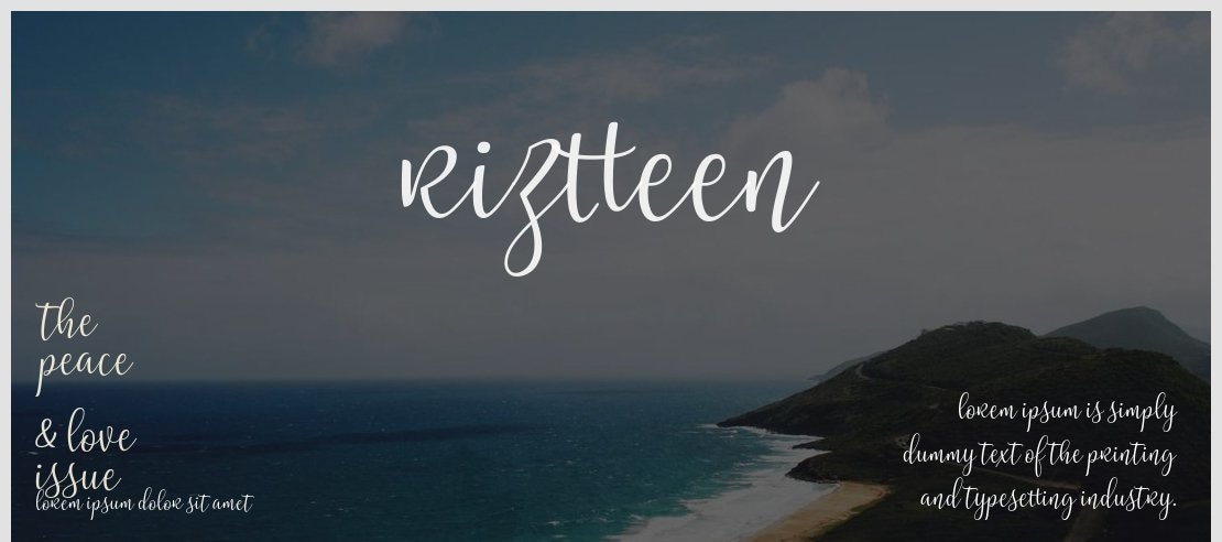 Riztteen Font