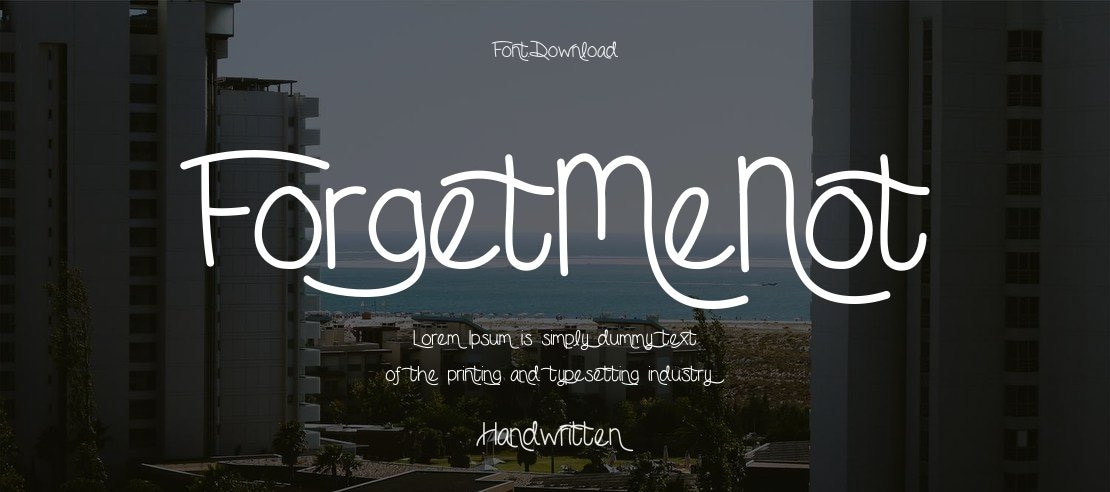 ForgetMeNot Font