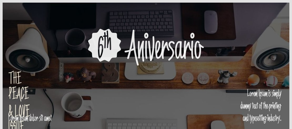 6th Aniversario Font