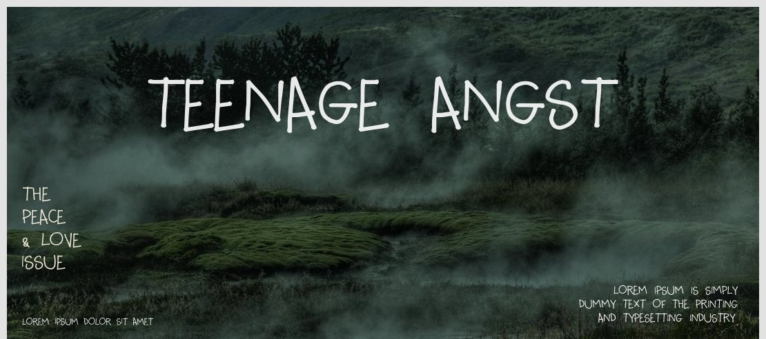 Teenage angst Font